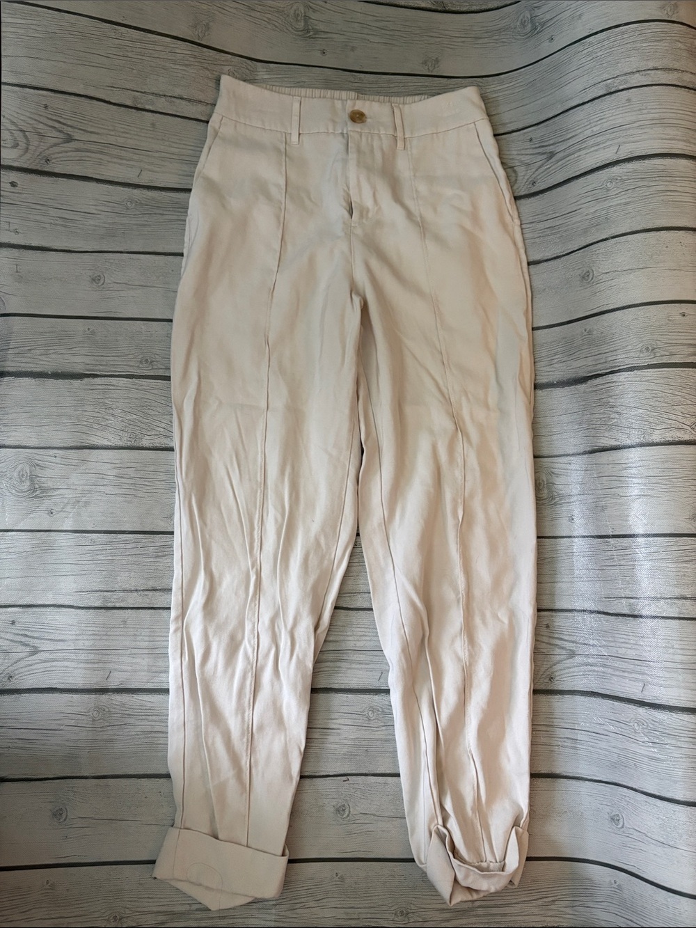 a new day Light Beige/Cream Ankle Cuffed Trousers
